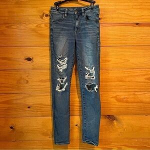 American Eagle Outfitters Next Level Stretch High Rise Jegging Jeans 8 Long